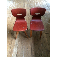 Vintage 50's schoolstoeltjes